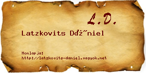Latzkovits Dániel névjegykártya